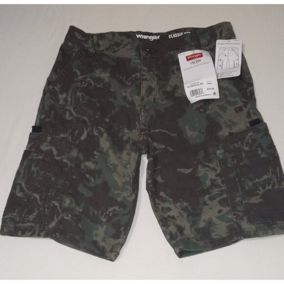 Wranglers Boy Shorts Size 14 Regular Gamer Camouflage - Picture 1 of 6